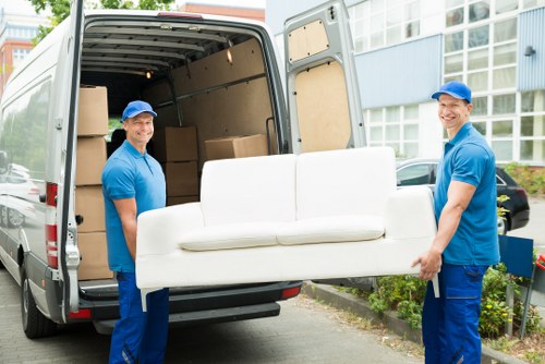 Professional removals and storage service in Ealing with moving boxes