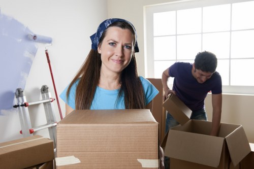 Family using secure storage during a move in Ealing