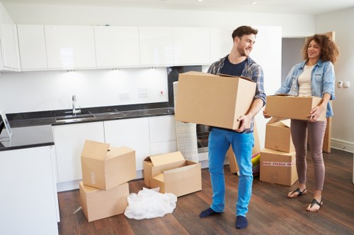 Modern office storage setup in Ealing for a flexible workplace